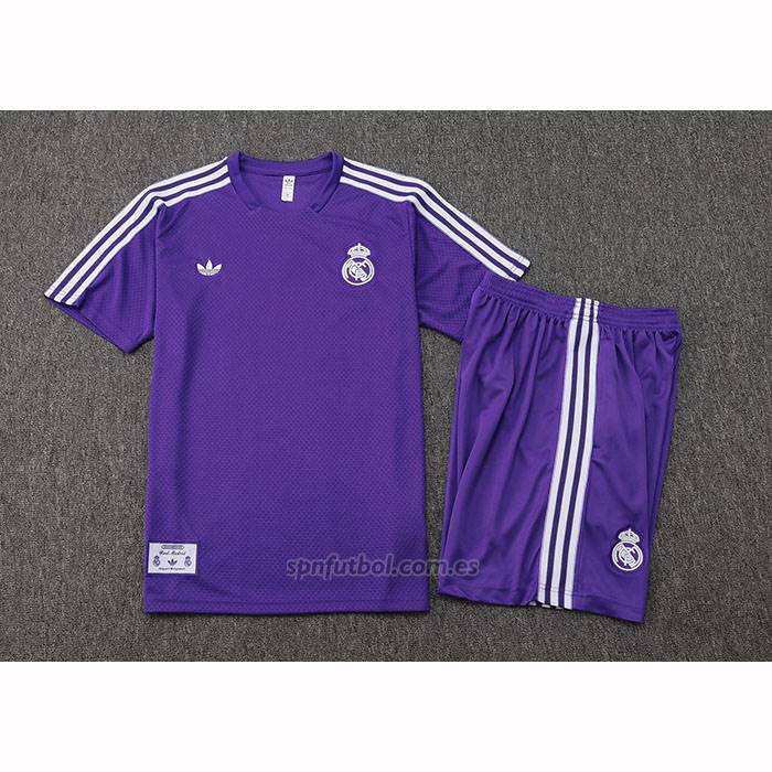 Chandal del Real Madrid Manga Corta 2025-2026 Purpura - Pantalon Corto